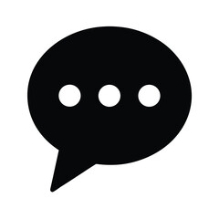 Fototapeta premium chat bubble three dots icon vector illustration