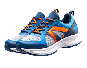 Modern 3D Vector Running Shoes Clean Design, Isolated White Background