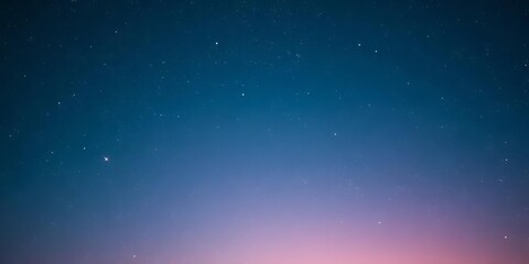Fototapeta premium Soft dawn light illuminates a sky dusted with sparkling stars, leaving ample empty space, natural, copy space