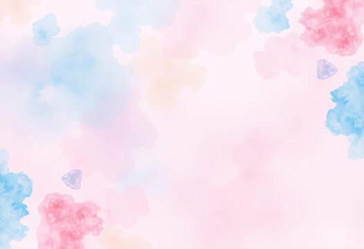 Soft, blended pastel watercolor washes create a dreamy, ethereal abstract space, canvas, pastel