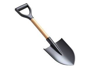 3D Vector Shovel Clean, Modern Gardening Tool Illustration