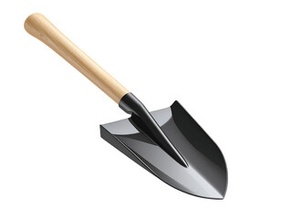 3D Vector Shovel Modern, Clean Design, Isolated on White