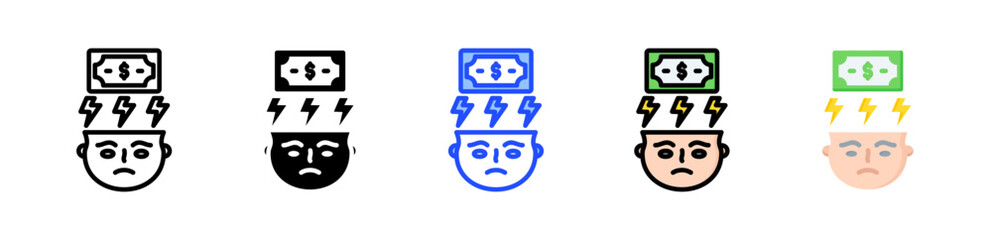 Depression Icon Collection With Multiple Styles
