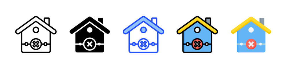 Foreclosure Icon Collection With Multiple Styles