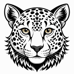 leopard head vector