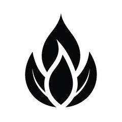 flame leaf energy icon vector illustration