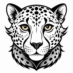 leopard head vector