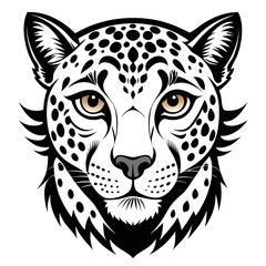 leopard head vector