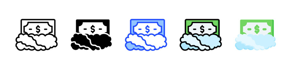 Wage Freeze Icon Collection With Multiple Styles
