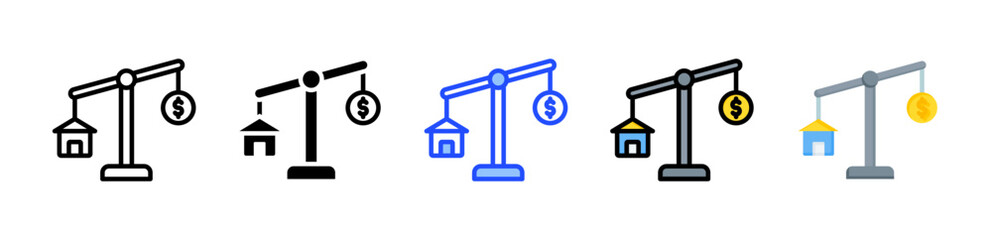 Trade Imbalance Icon Collection With Multiple Styles