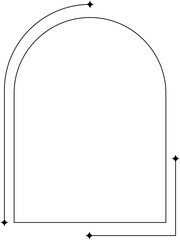 Minimalist Sparkle Monoline Shape