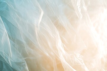 Fototapeta premium Ethereal Abstract Delicate Layers of Semi-Transparent Fluid, Fog-like Effects in Blue and Orange Tones