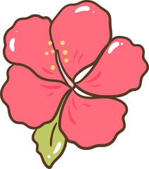 Hibiscus Floral Illustration