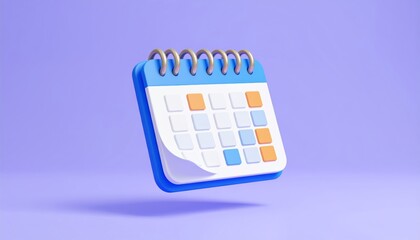 A standard calendar displayed open on a clean surface representing planning, organization, and time management concepts