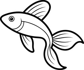 vector illustration of Guppy fish