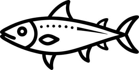 vector illustration of a Mackerel fish