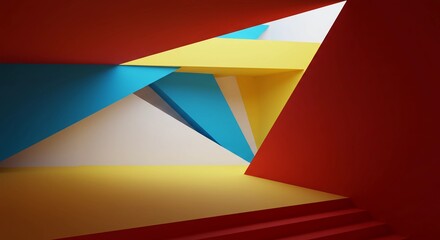 Abstract Colorful Geometric Shapes Background for Design