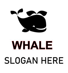 Whale logo background. vector. editable