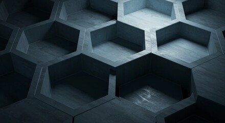 Hexagon Concrete Structure Architectural Design
