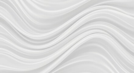 Wavy White Fabric Texture with Smooth Drapes