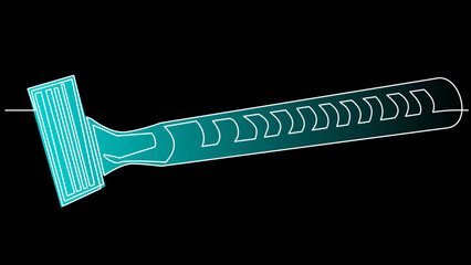 Clean Cut: Razor Drawn with a Single Stroke