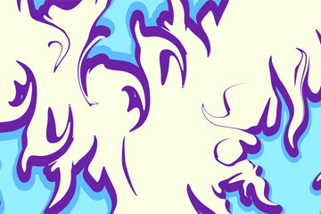 Abstract Flame Background Illustration,Purple and Blue Fire,Vibrant abstract flame background, A...
