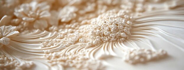 Cream floral texture background