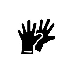 Latex gloves, protective rubber gloves glyph icon. Simple solid style. Symbol and sign illustration design.