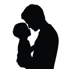 Father and Child Silhouette A Moment of Love Connection and Family