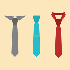 various types and colors of tie models. commonly used for clothing to the office or certain official events