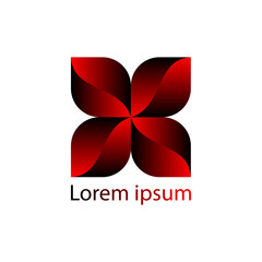 Professional logo template, Creative and beautiful company logo template, Unique and decent flower logo sample