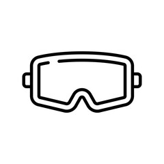 Safety glasses line icon. Simple outline style symbol design from construction collection. Can be used in web and mobile.