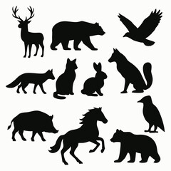 Different animal silhoutte