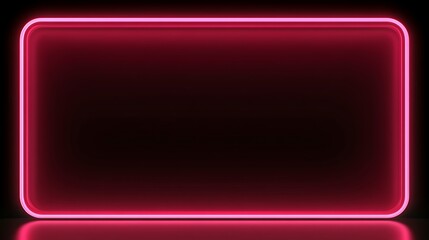 Neon Pink Border on Black