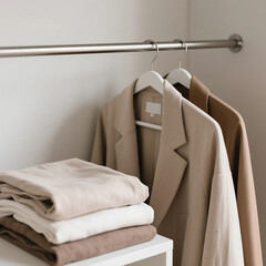 clothes hanger in a wardrobe