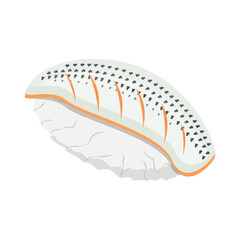 mackerel sushi isometric illustration