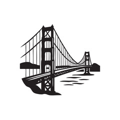 golden gate bridge vector