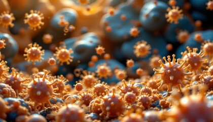 an abundance of cells, which resemble an army of soldiers in formation