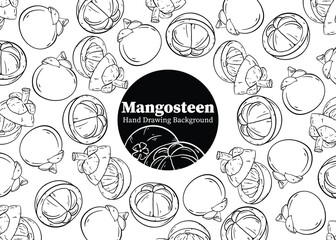 seamless pattern with Mangosteen