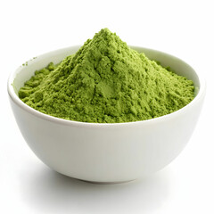 green powdered substance in a white bowl suitable