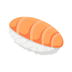 salmon sushi isometric illustration