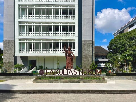 Buildings at the Faculty of Law, Gadjah Mada University on April 27, 2025 in Yogyakarta, Indonesia