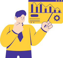 Serangkaian desain karakter Pengusaha.
