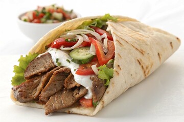 Halifax Donair isolated on white background 