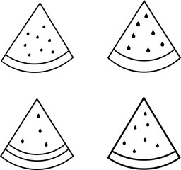 seamless pattern with fruit line art vector illustration