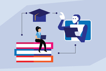 Fototapeta premium Academic Excellence and AI Collaboration