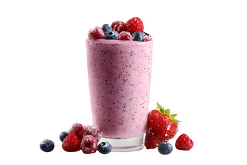 Berry smoothie with strawberry and assorted fruit