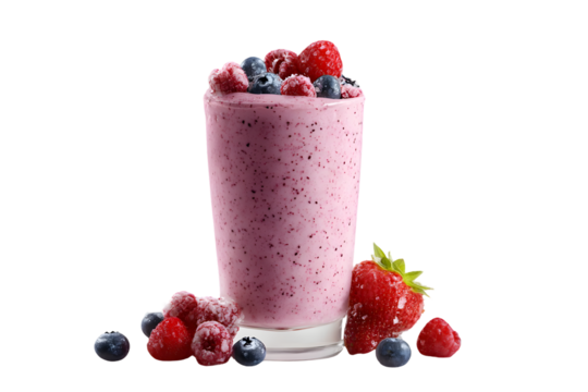 Berry smoothie with strawberry and assorted fruit