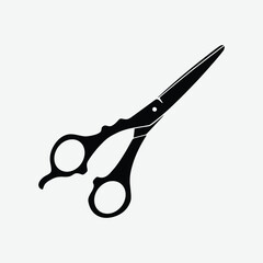 Minimalist Scissors Silhouette Vector Set – Black Clipart on White Background for Graphic Design & Craft Projects