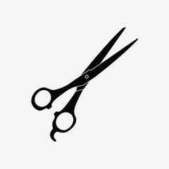 Minimalist Scissors Silhouette Vector Set – Black Clipart on White Background for Graphic Design & Craft Projects